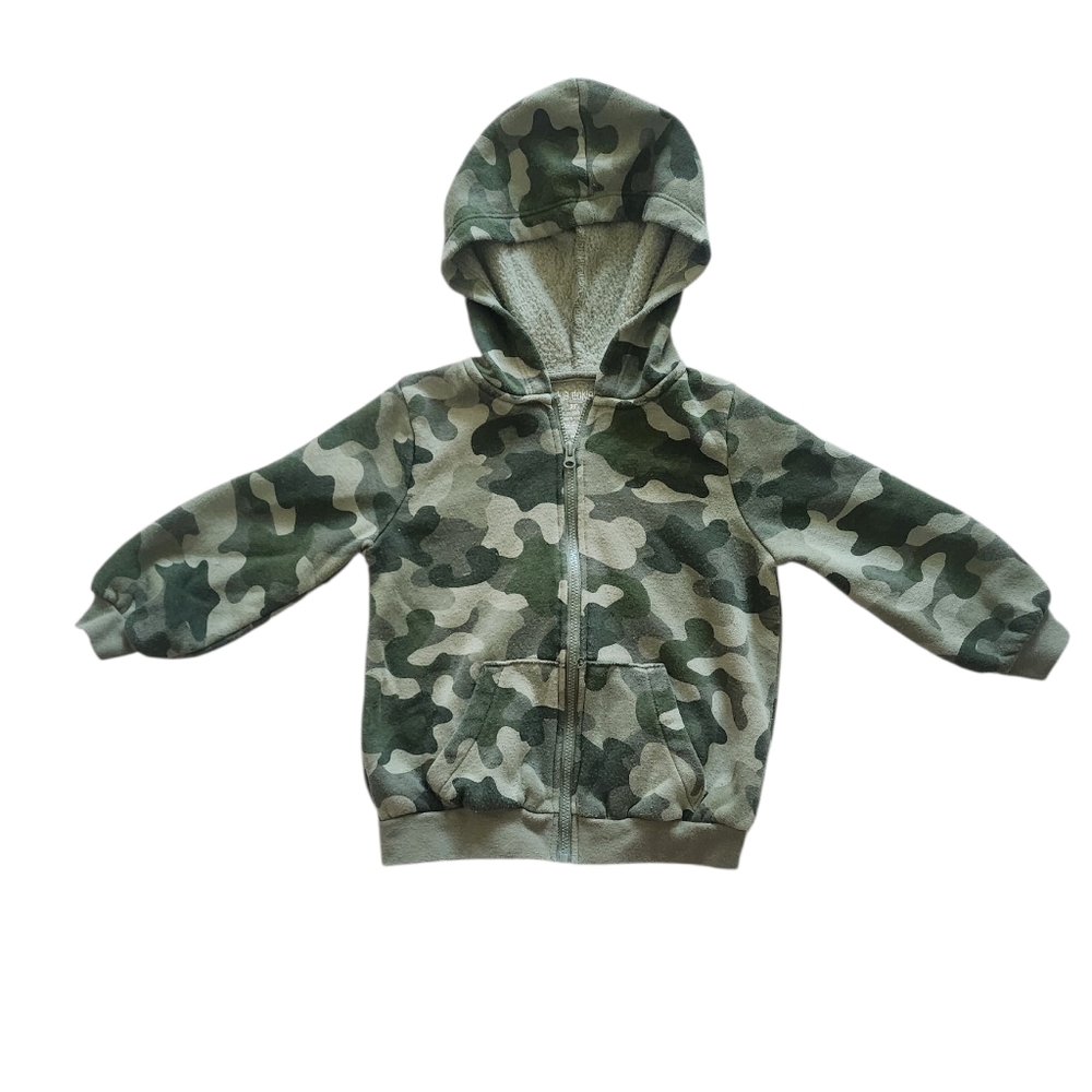 Okie Dokie Boys' Camo Zip-Up Hoodie - Size 3T